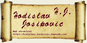 Hodislav Josipović vizit kartica